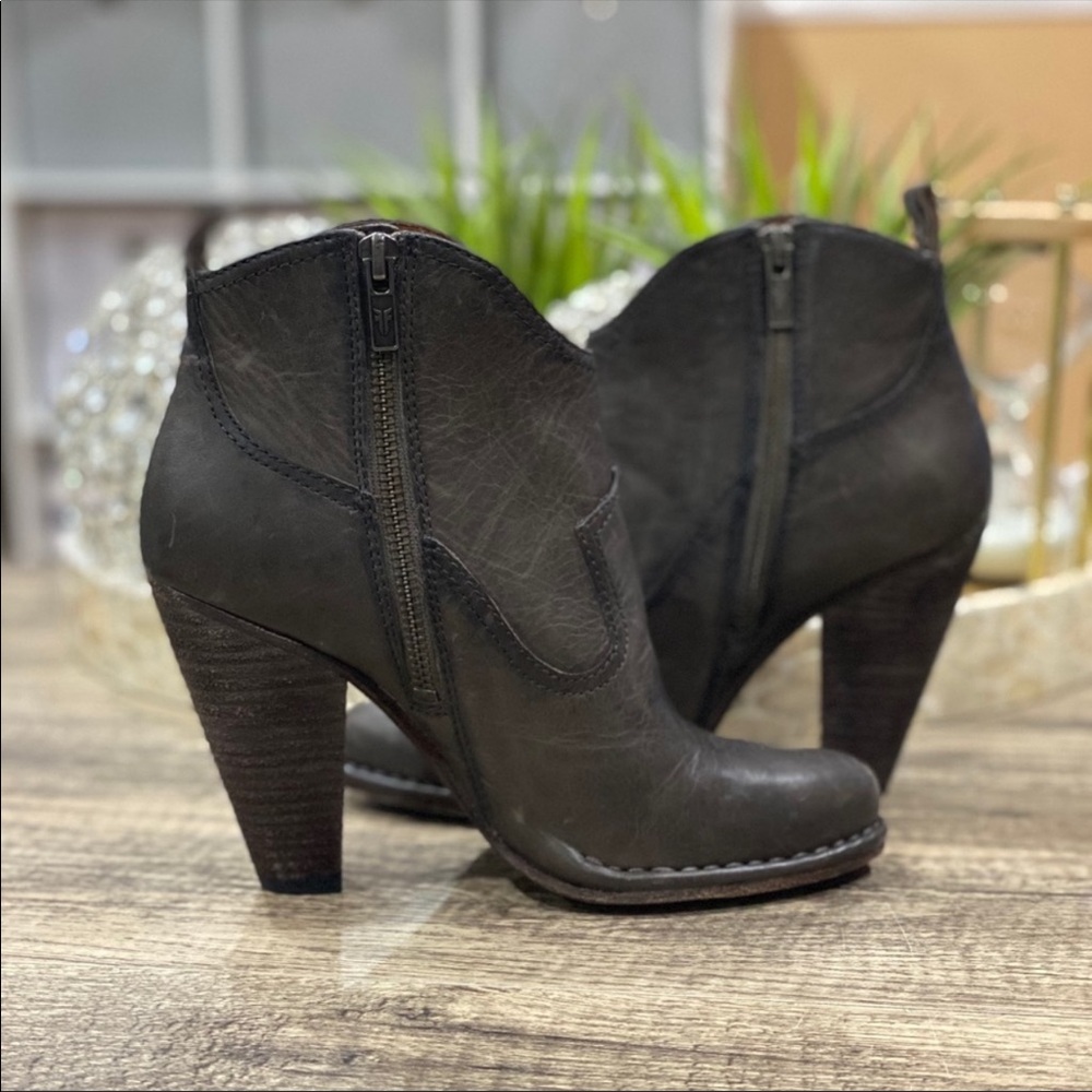 Frye Madeline Short Distressed Leather High Boot